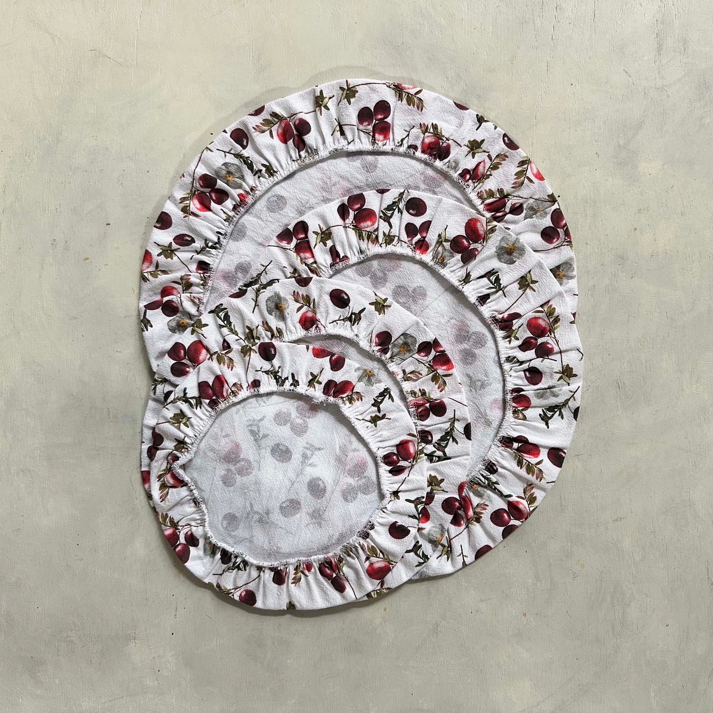 Cranberry Dish Cover / 2 units