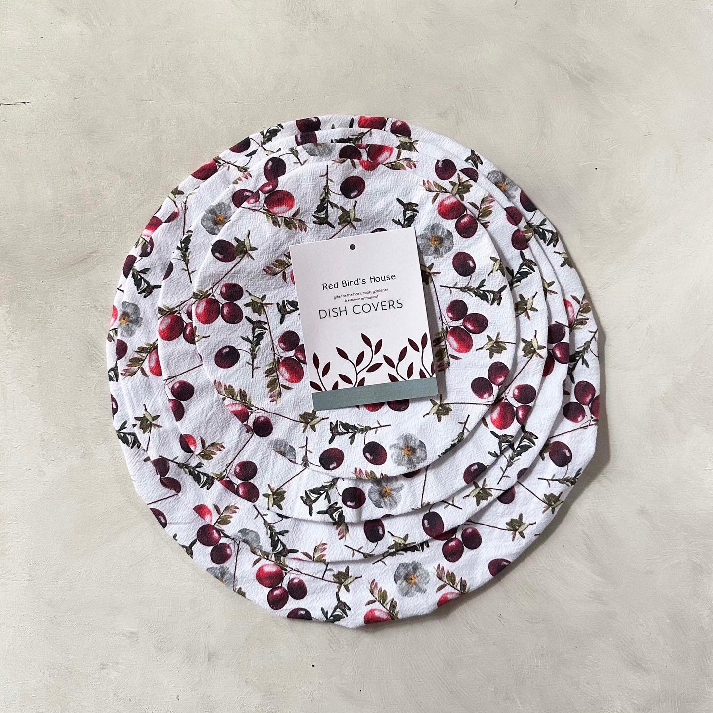 Cranberry Dish Cover / 2 units